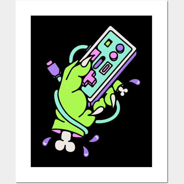 Hand zombie gamer Wall Art by Bojes Art